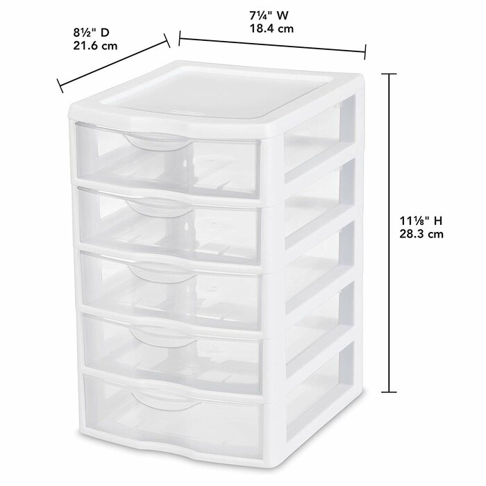 Sterilite Clearview 5 Drawer Storage Chest And Reviews Wayfair